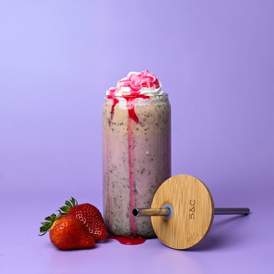 Strawberry & Chocolate Oat Milk Matcha