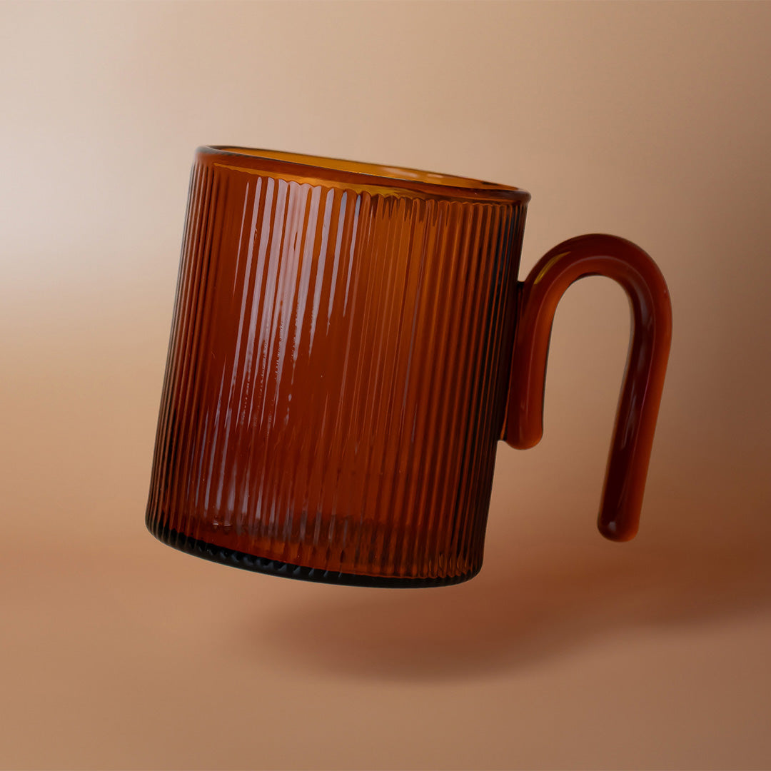 Archer Ribbed Glass Cup