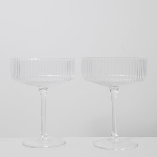 Hazel Ribbed Coupe Glasses (s2)