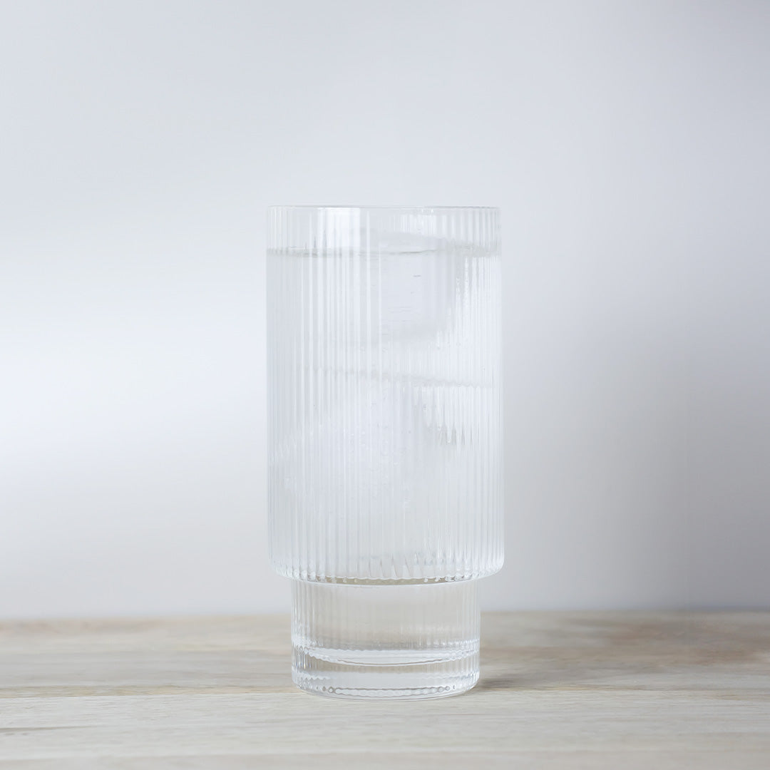 Oscar Ribbed Glass Tumbler