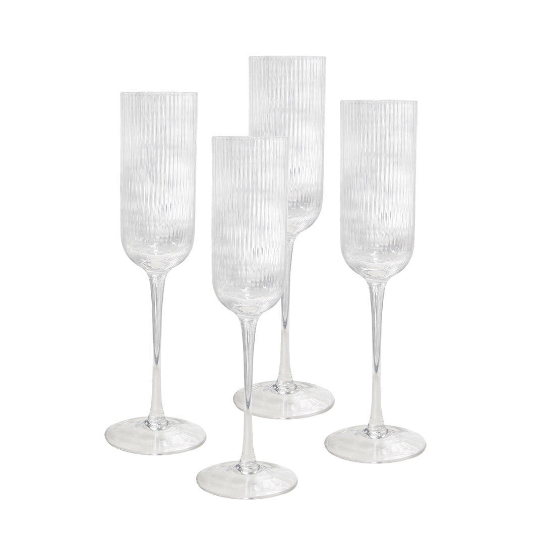 atticus ribbed champagne glass
